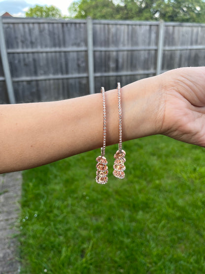 Glass Rose Gold bangles